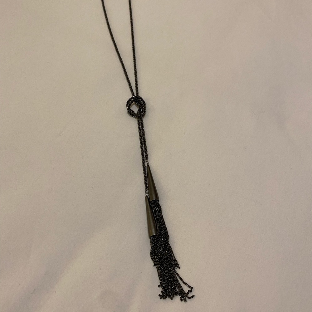 Kendra Scott black gunmetal Phara necklace